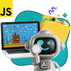Язык программирования JavaScript + AI. Проектное обучение + геймификация + AI-помощники - КИБЕРшкола программирования для детей, компьютерные курсы для школьников, начинающих и подростков - KIBERone г. Волгоград