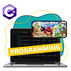 Программирование на C#. Удивительный мир 2D-игр - КИБЕРшкола программирования для детей, компьютерные курсы для школьников, начинающих и подростков - KIBERone г. Волгоград